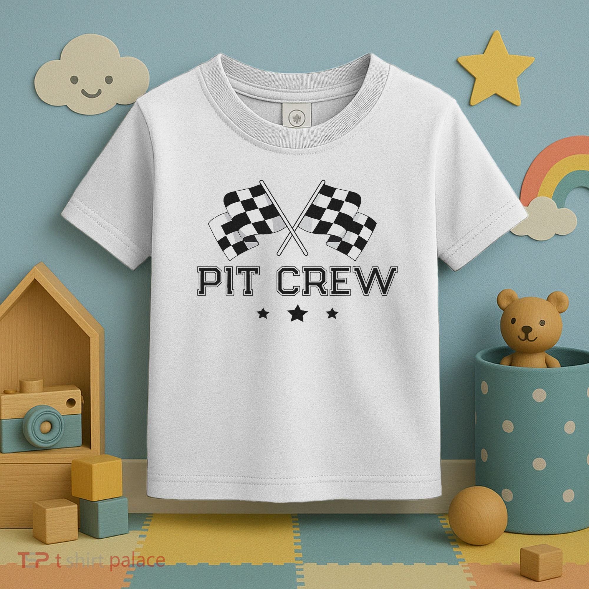 Pit Crew Racing Car Toddler T-Shirt