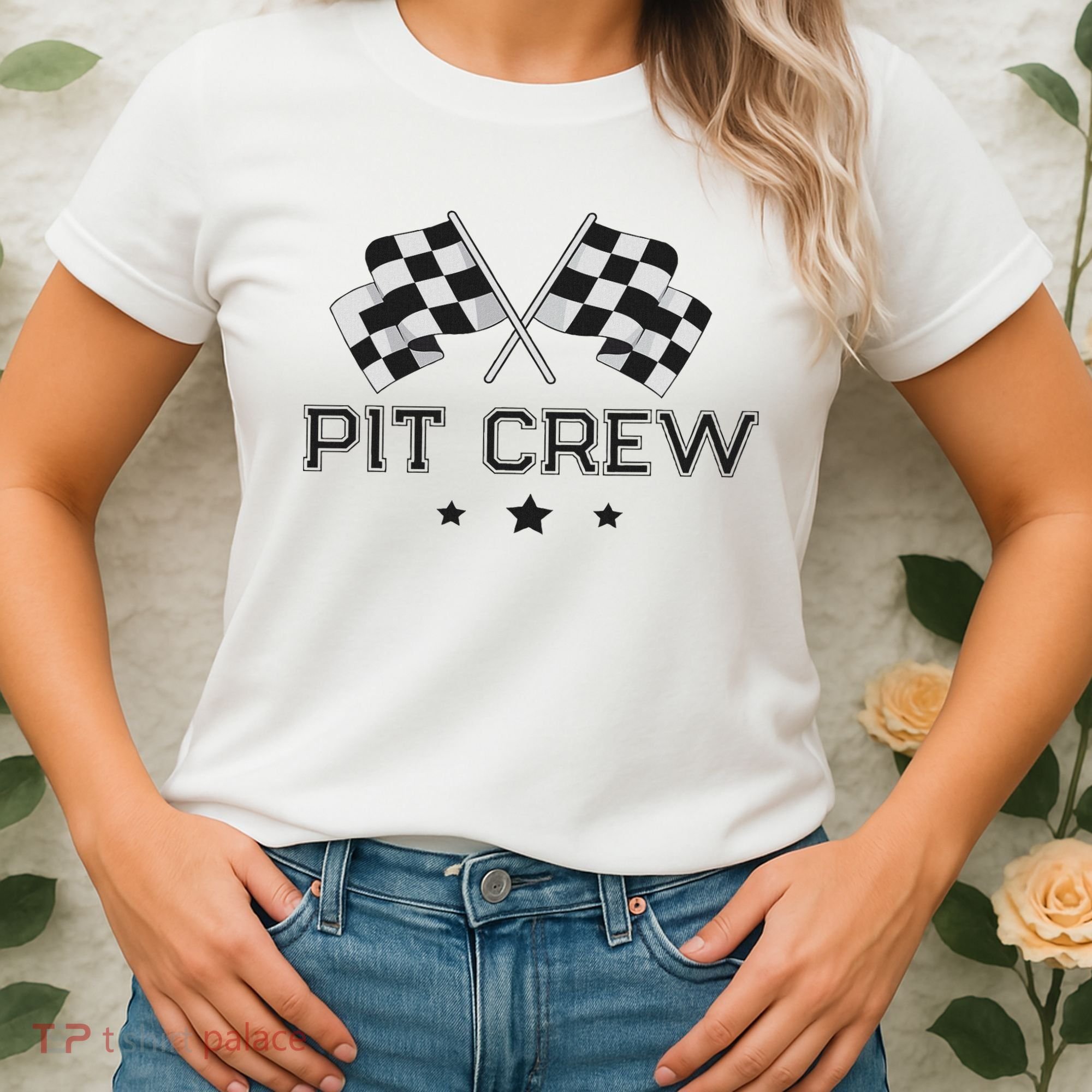 Pit Crew Racing Car Women's T-Shirt