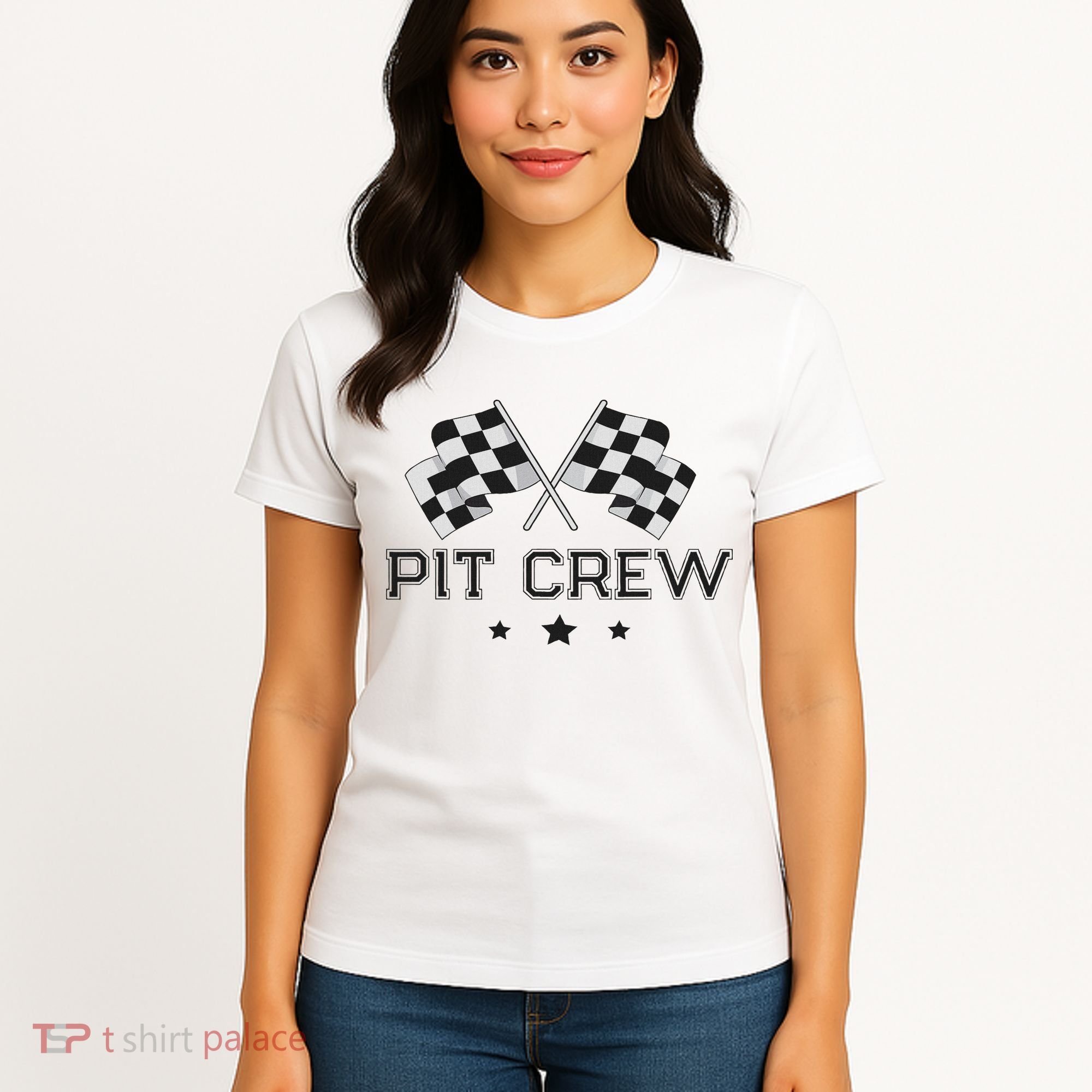 Pit Crew Racing Car Women's T-Shirt
