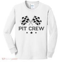 Pit Crew Racing Car Kids Long Sleeve Shirt thumb 0