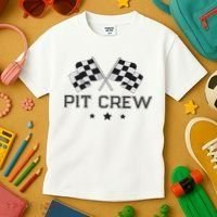 Pit Crew Racing Car Kids T-Shirt thumb 3