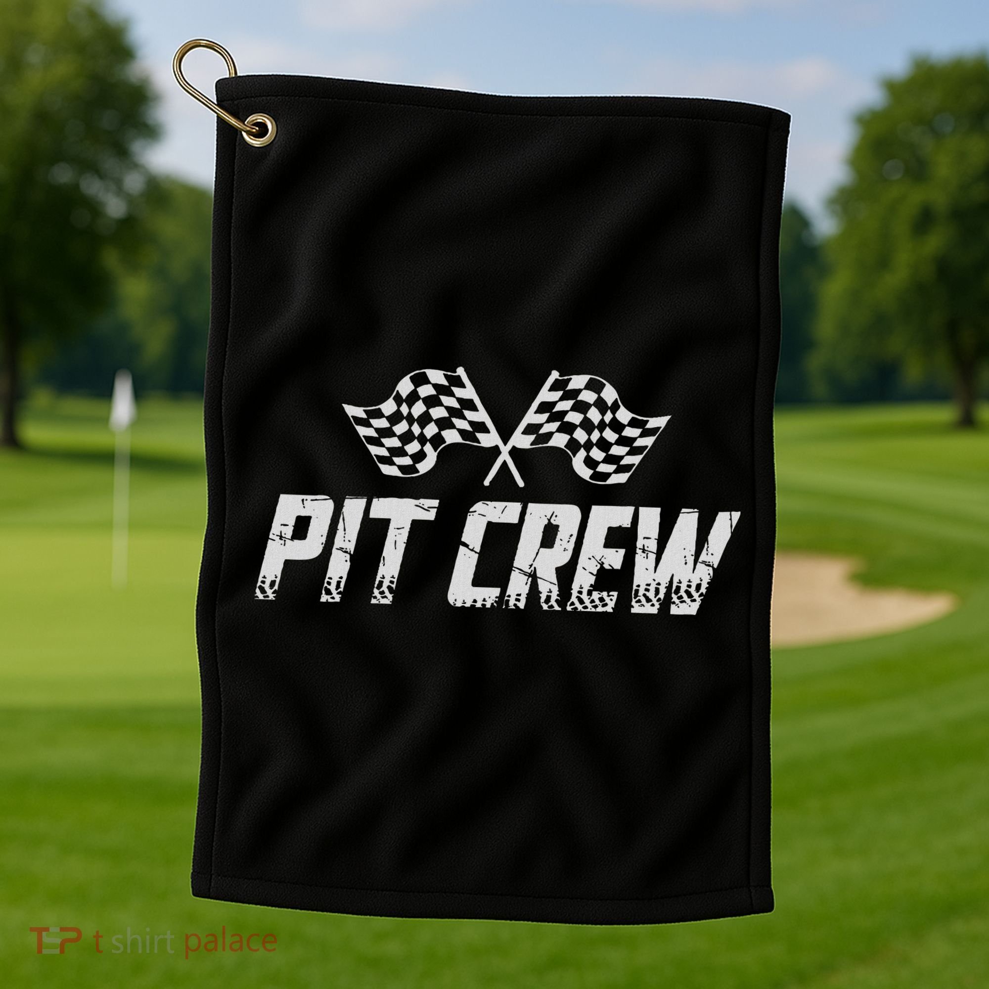 Pit Crew Race Car Golf Towel