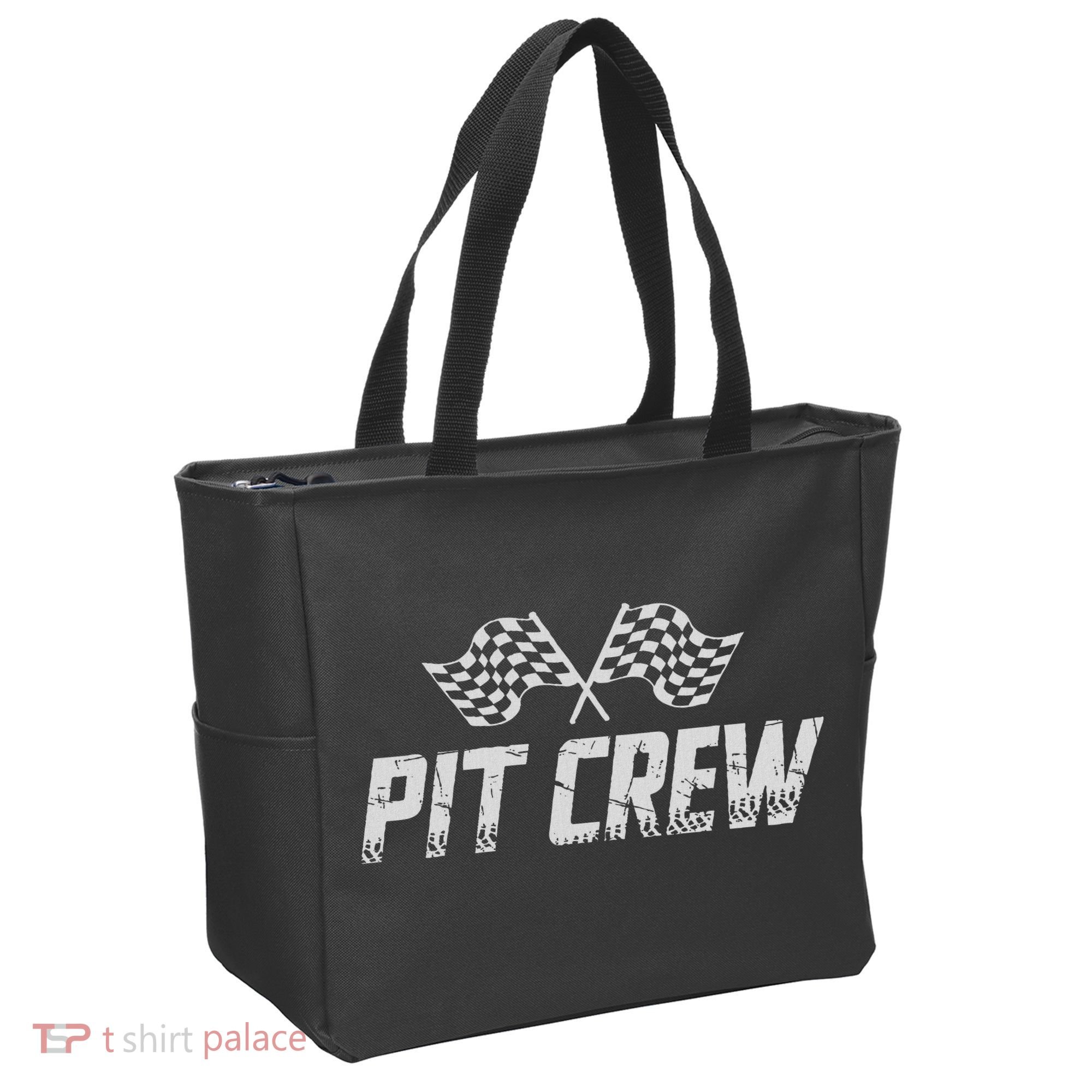 Pit Crew Race Car Tote Bag