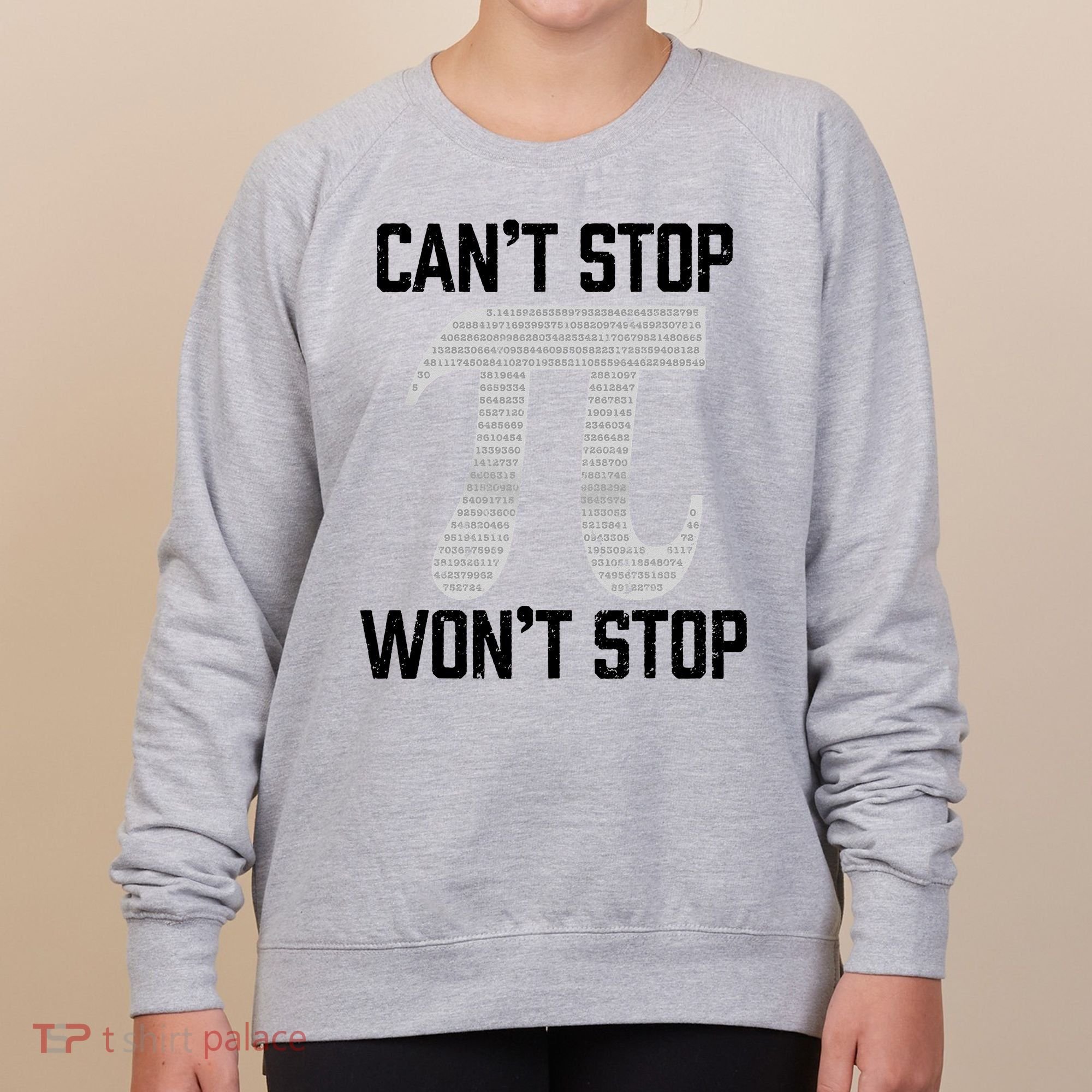 Pi Can't Stop Won't Stop Pi Day 3.14 Funny Math Geek Women's Sweatshirt