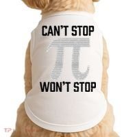 Pi Can't Stop Won't Stop Pi Day 3.14 Funny Math Geek Doggie Tank thumb 0