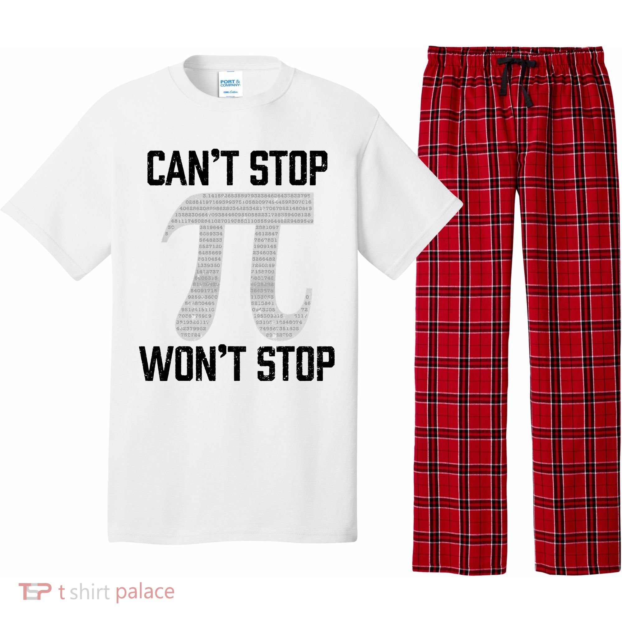 Pi Can't Stop Won't Stop Pi Day 3.14 Funny Math Geek Pajama Set