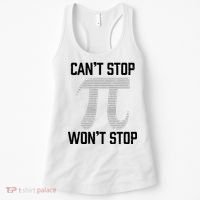 Pi Can't Stop Won't Stop Pi Day 3.14 Funny Math Geek Women's Tank Top thumb 0