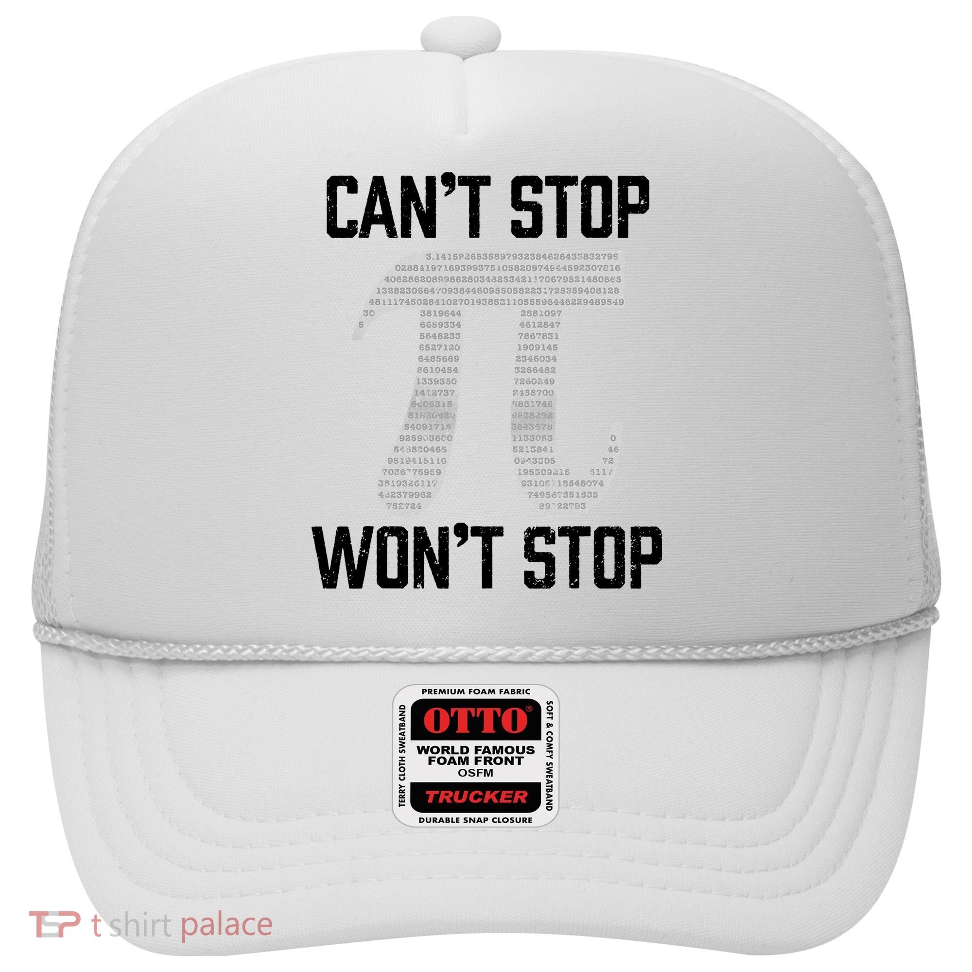 Pi Can't Stop Won't Stop Pi Day 3.14 Funny Math Geek Hat