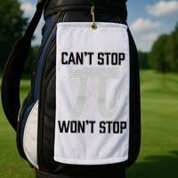 Pi Can't Stop Won't Stop Pi Day 3.14 Funny Math Geek Golf Towel thumb 2
