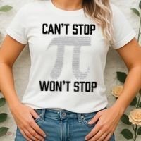 Pi Can't Stop Won't Stop Pi Day 3.14 Funny Math Geek Women's T-Shirt thumb 2