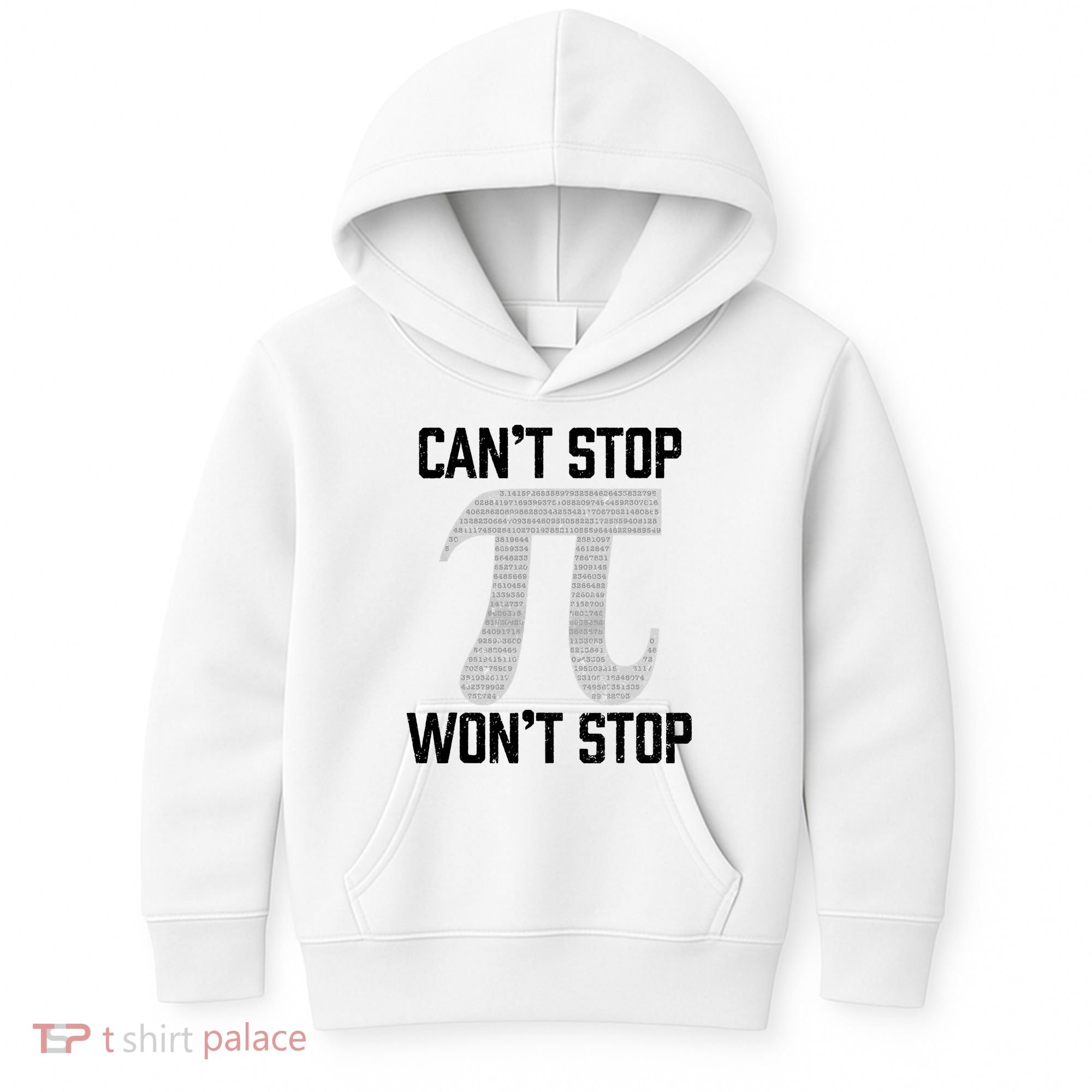Pi Can't Stop Won't Stop Pi Day 3.14 Funny Math Geek Kids Hoodie