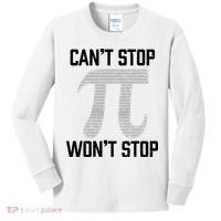 Pi Can't Stop Won't Stop Pi Day 3.14 Funny Math Geek Kids Long Sleeve Shirt thumb 0