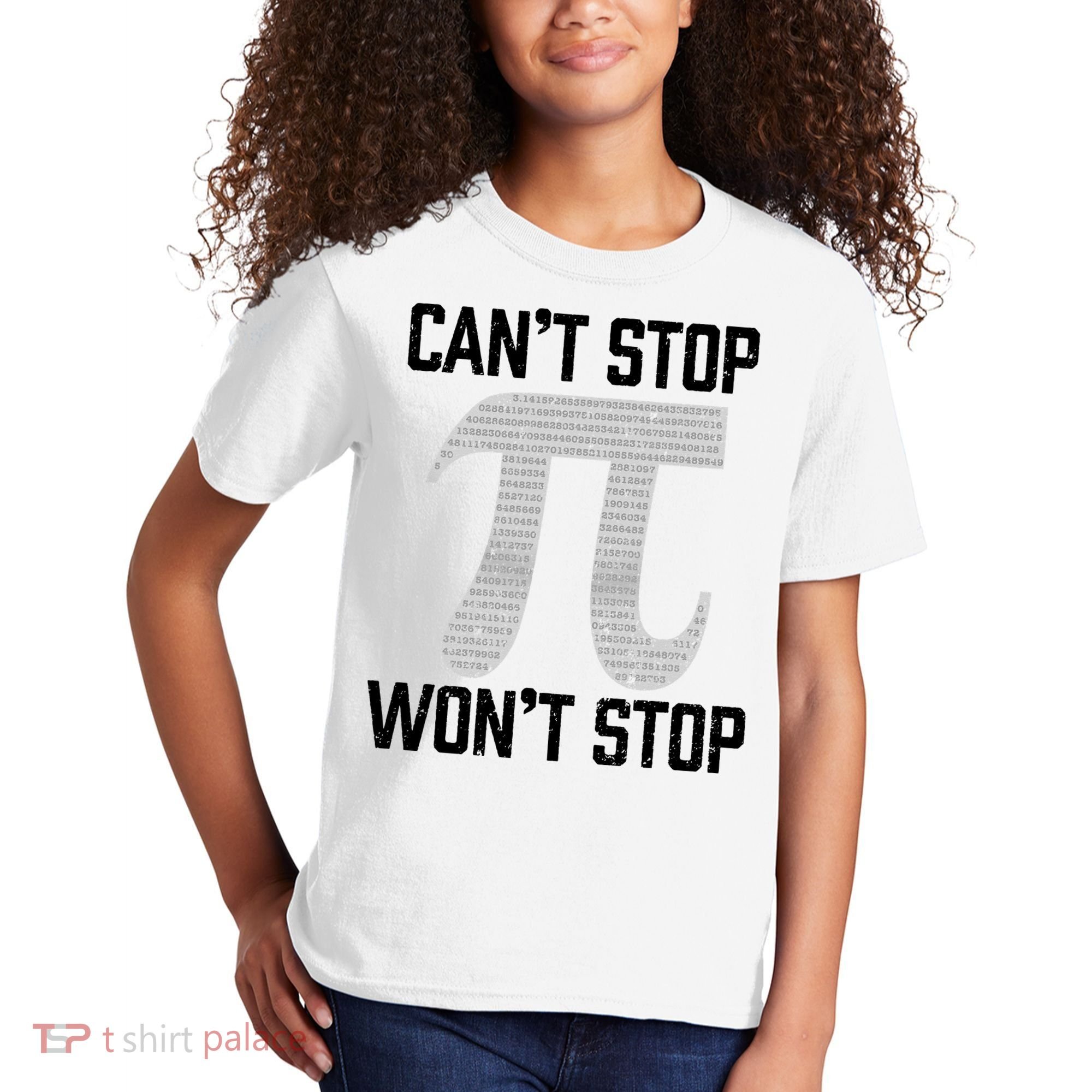 Pi Can't Stop Won't Stop Pi Day 3.14 Funny Math Geek Kids T-Shirt