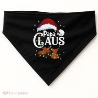 Papa Claus Santa Hat Matching Christmas Family Group USA-Made Doggie Bandana thumb 0