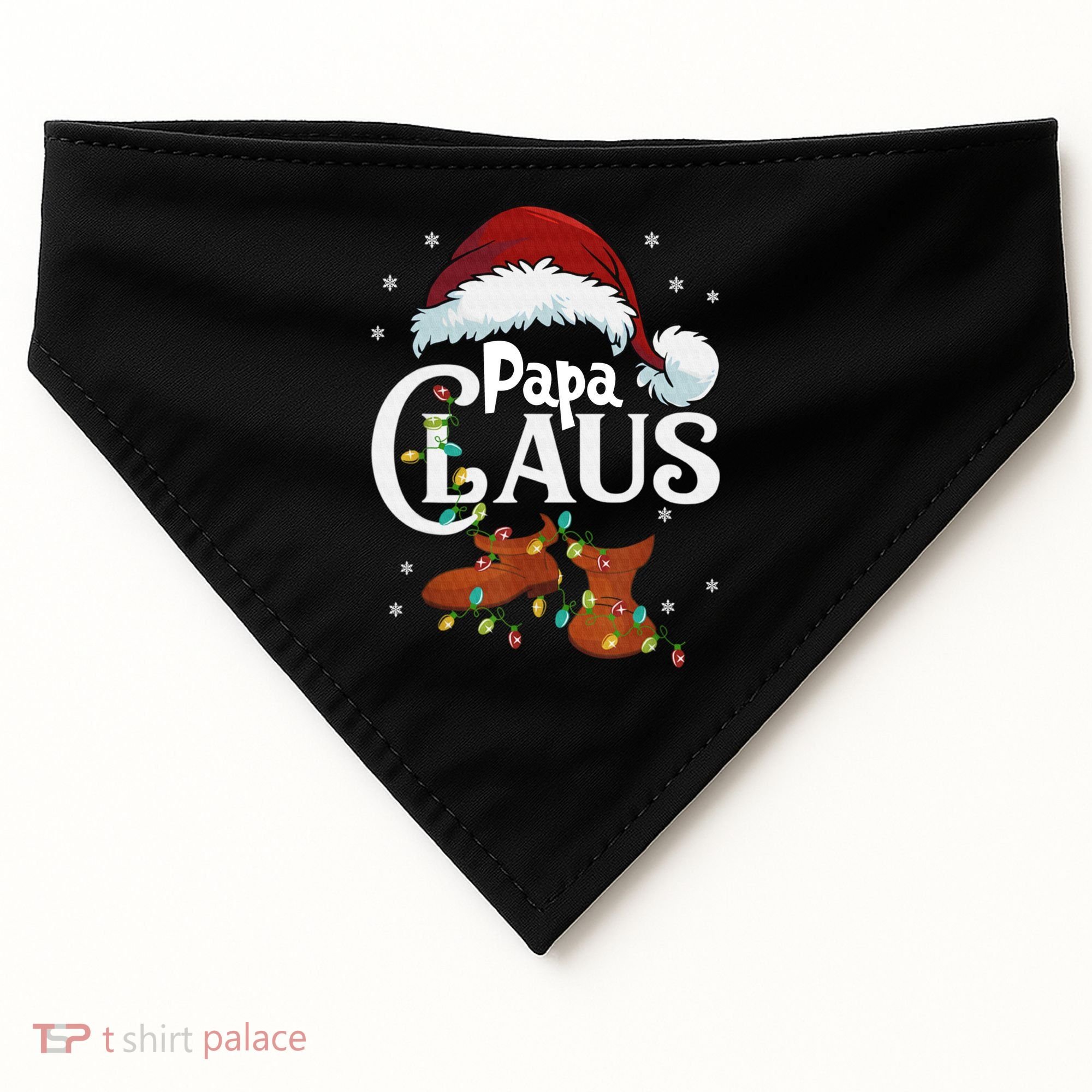Papa Claus Santa Hat Matching Christmas Family Group USA-Made Doggie Bandana