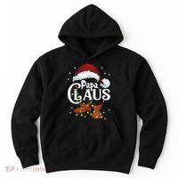 Papa Claus Santa Hat Matching Christmas Family Group Hoodie thumb 0