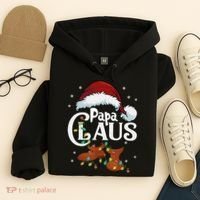 Papa Claus Santa Hat Matching Christmas Family Group Hoodie thumb 4