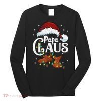 Papa Claus Santa Hat Matching Christmas Family Group Long Sleeve Shirt thumb 0