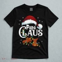 Papa Claus Santa Hat Matching Christmas Family Group T-Shirt thumb 5