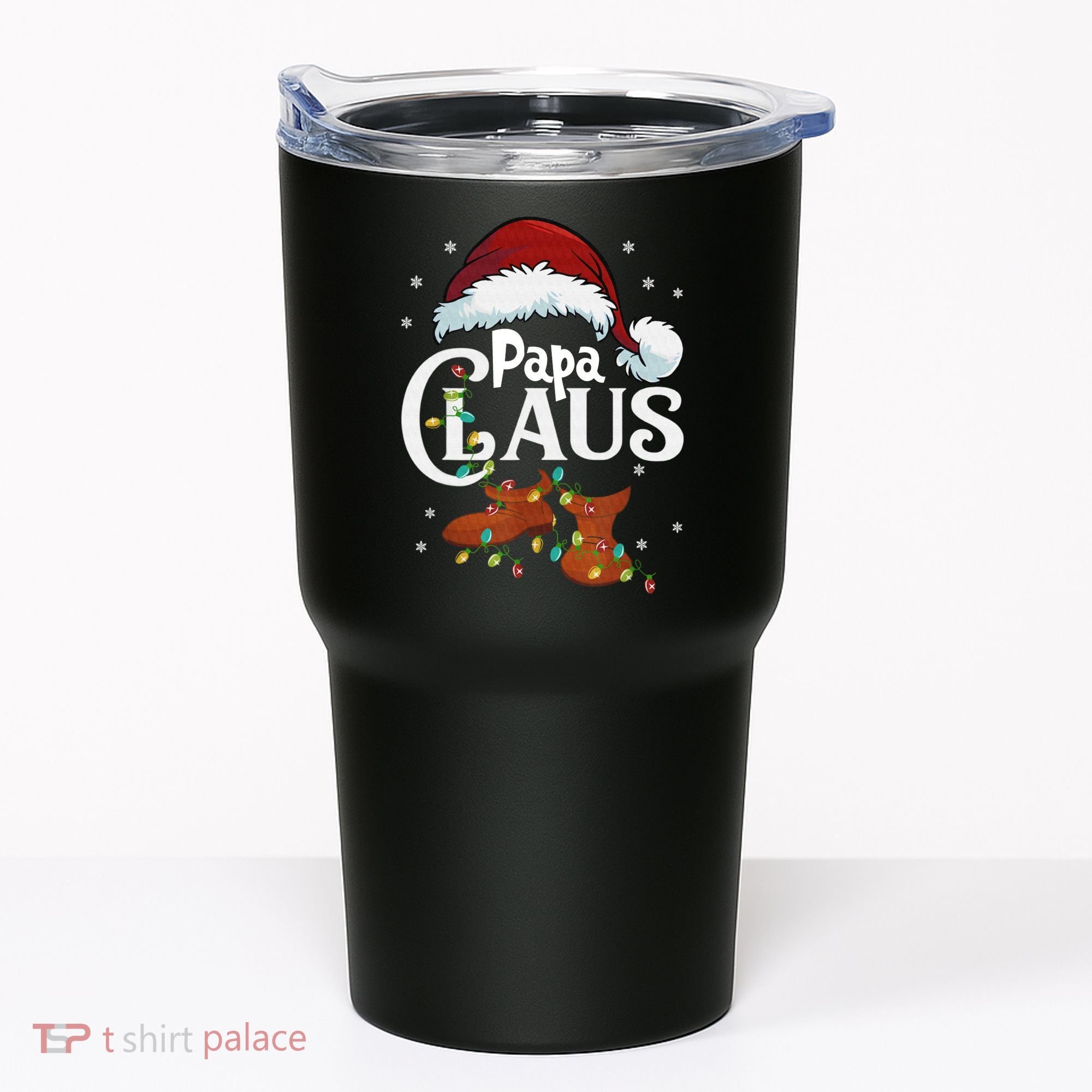 Papa Claus Santa Hat Matching Christmas Family Group Tumbler