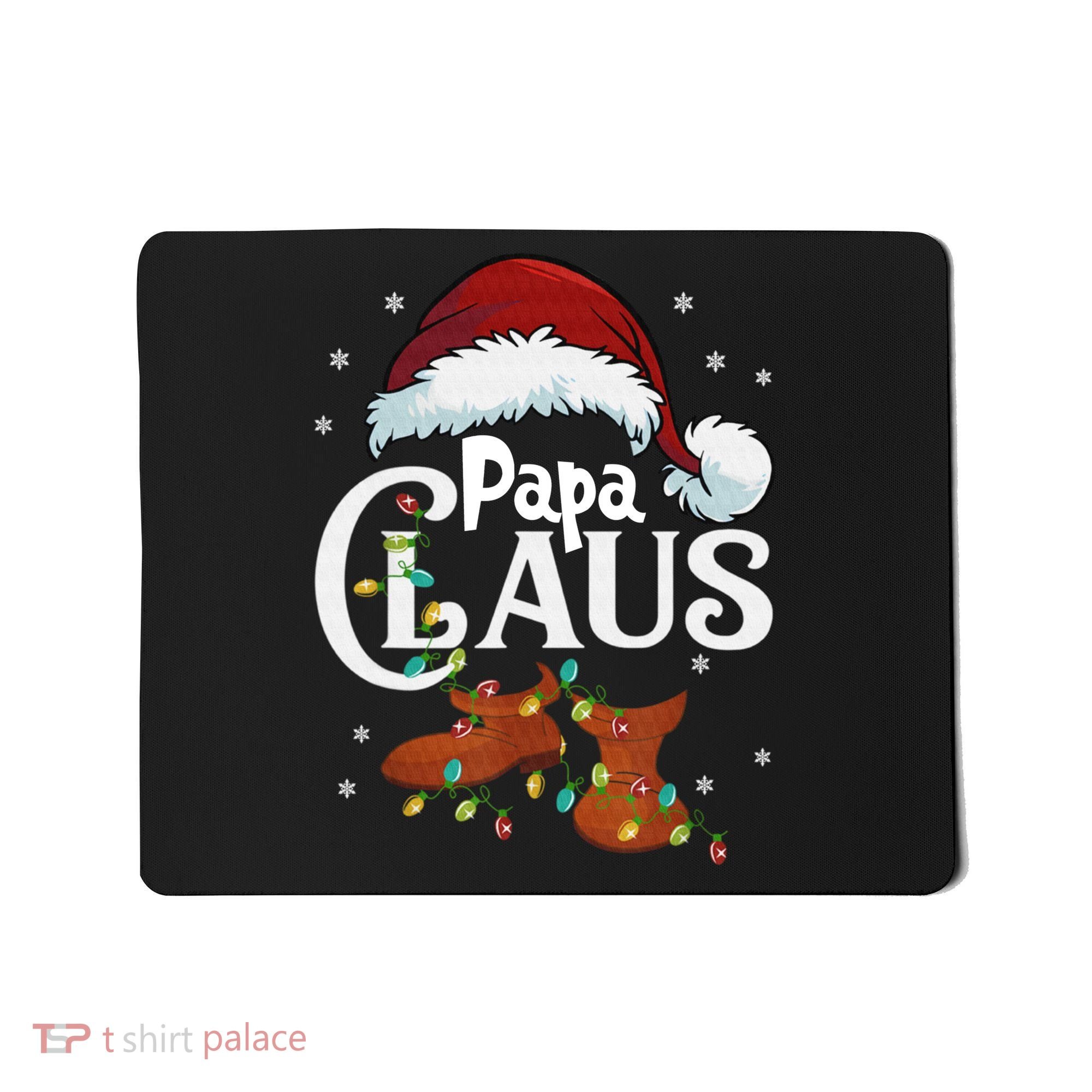 Papa Claus Santa Hat Matching Christmas Family Group Mousepad
