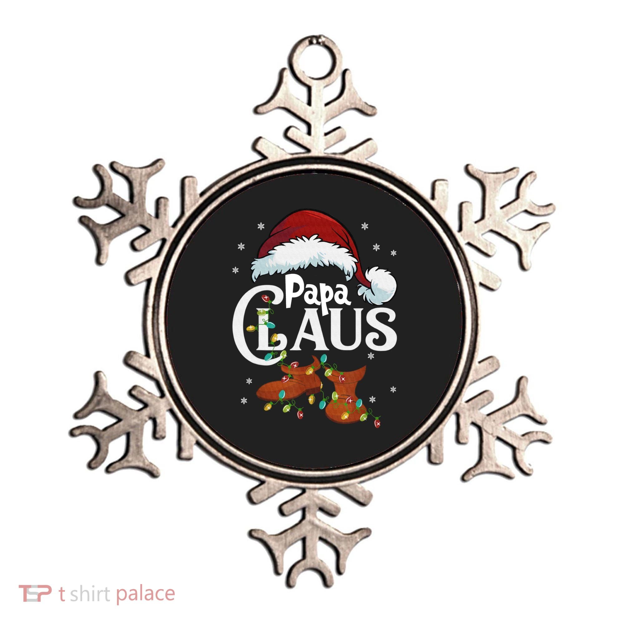 Papa Claus Santa Hat Matching Christmas Family Group Ornament