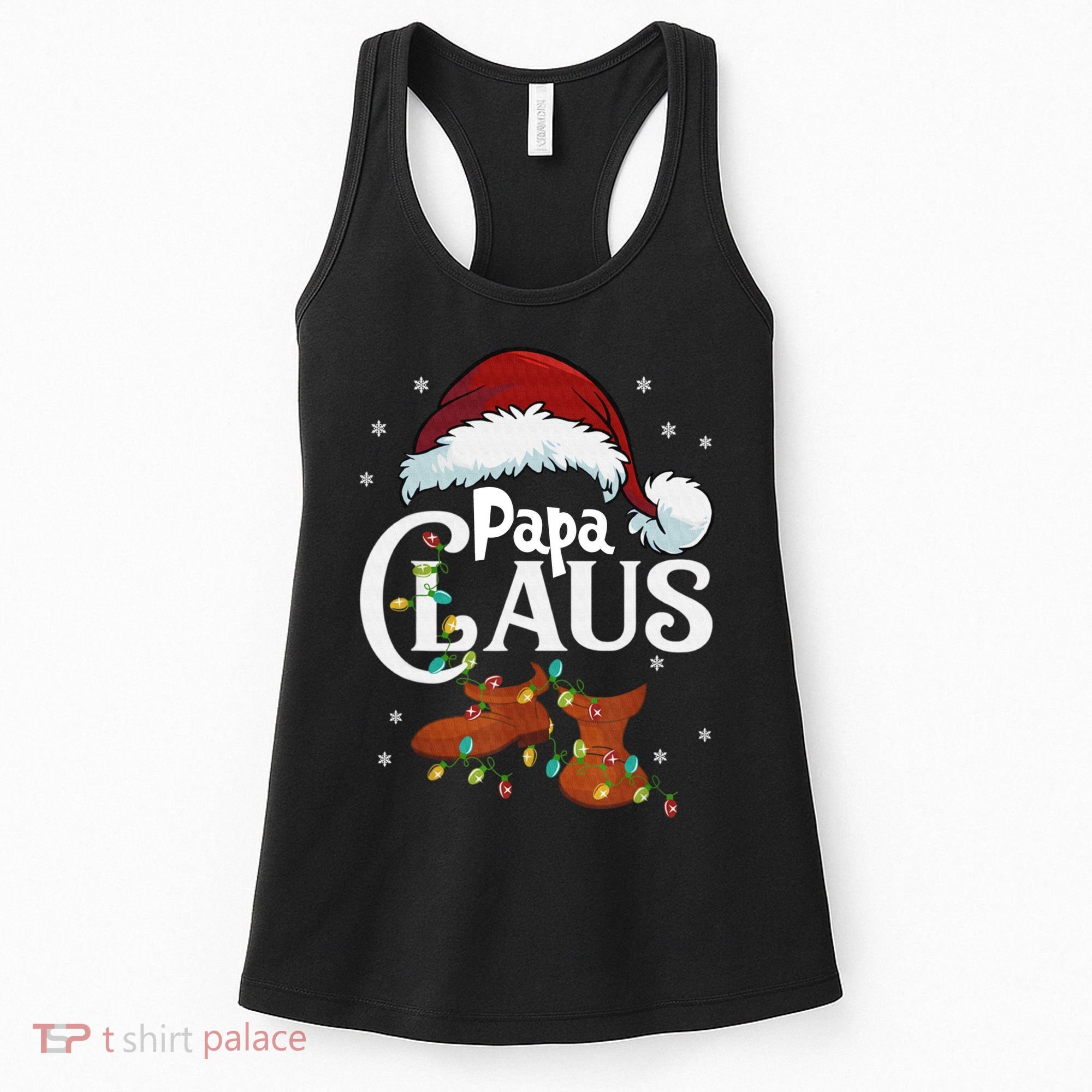 Papa Claus Santa Hat Matching Christmas Family Group Women's Tank Top