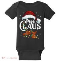 Papa Claus Santa Hat Matching Christmas Family Group Baby Bodysuit thumb 0