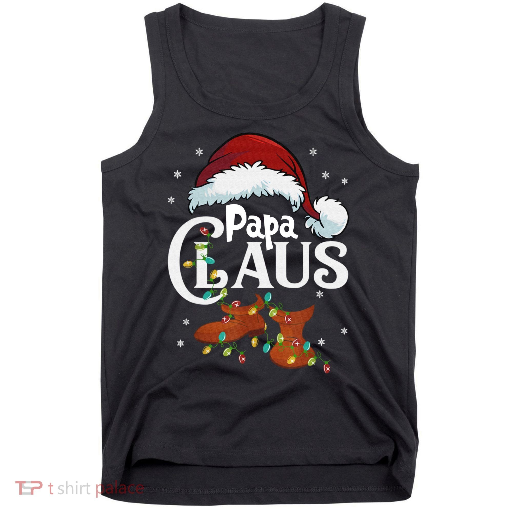 Papa Claus Santa Hat Matching Christmas Family Group Tank Top