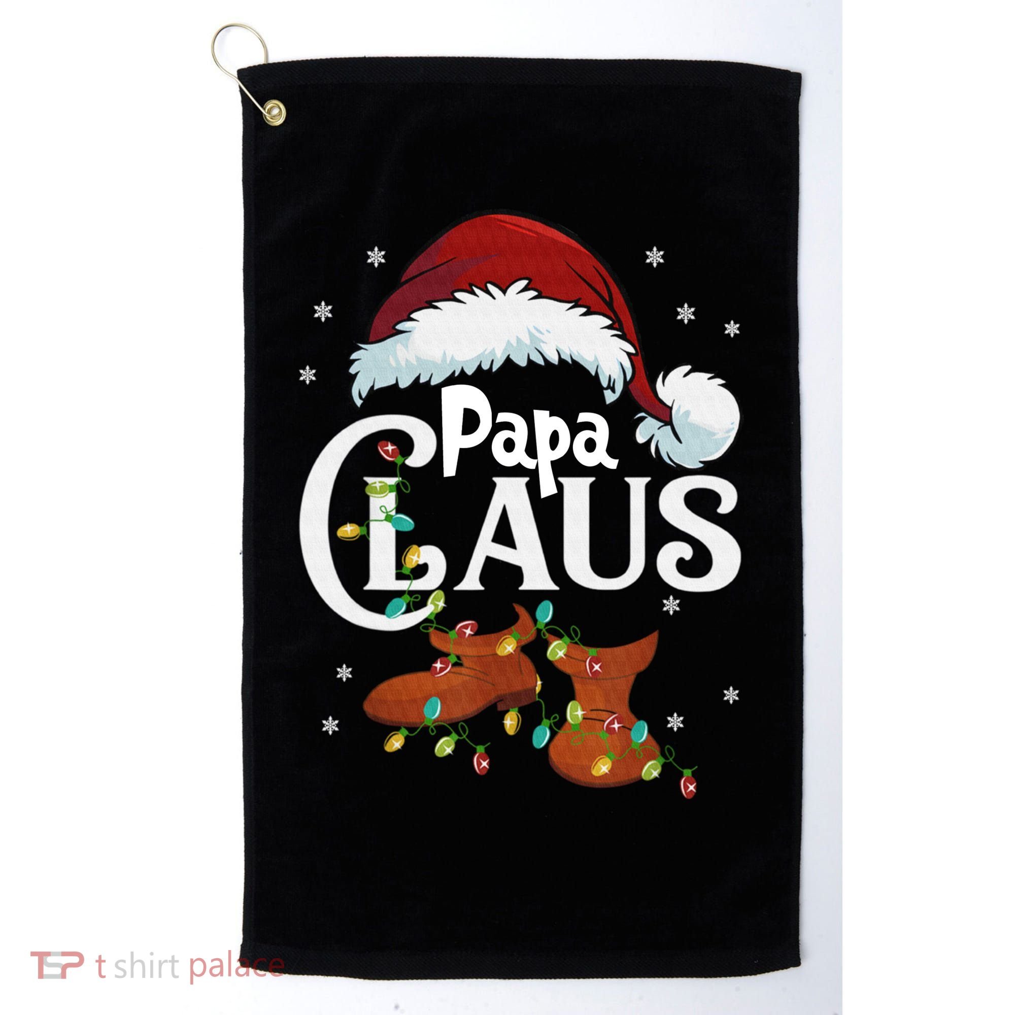 Papa Claus Santa Hat Matching Christmas Family Group Golf Towel