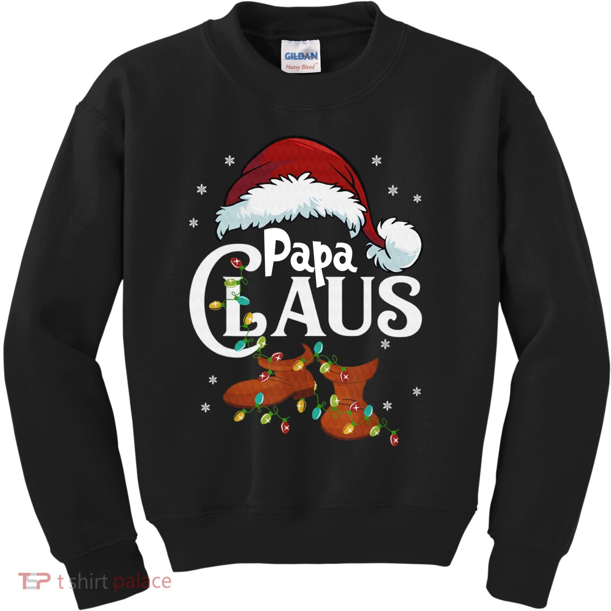 Papa Claus Santa Hat Matching Christmas Family Group Kids Sweatshirt