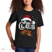 Papa Claus Santa Hat Matching Christmas Family Group Kids T-Shirt thumb 2