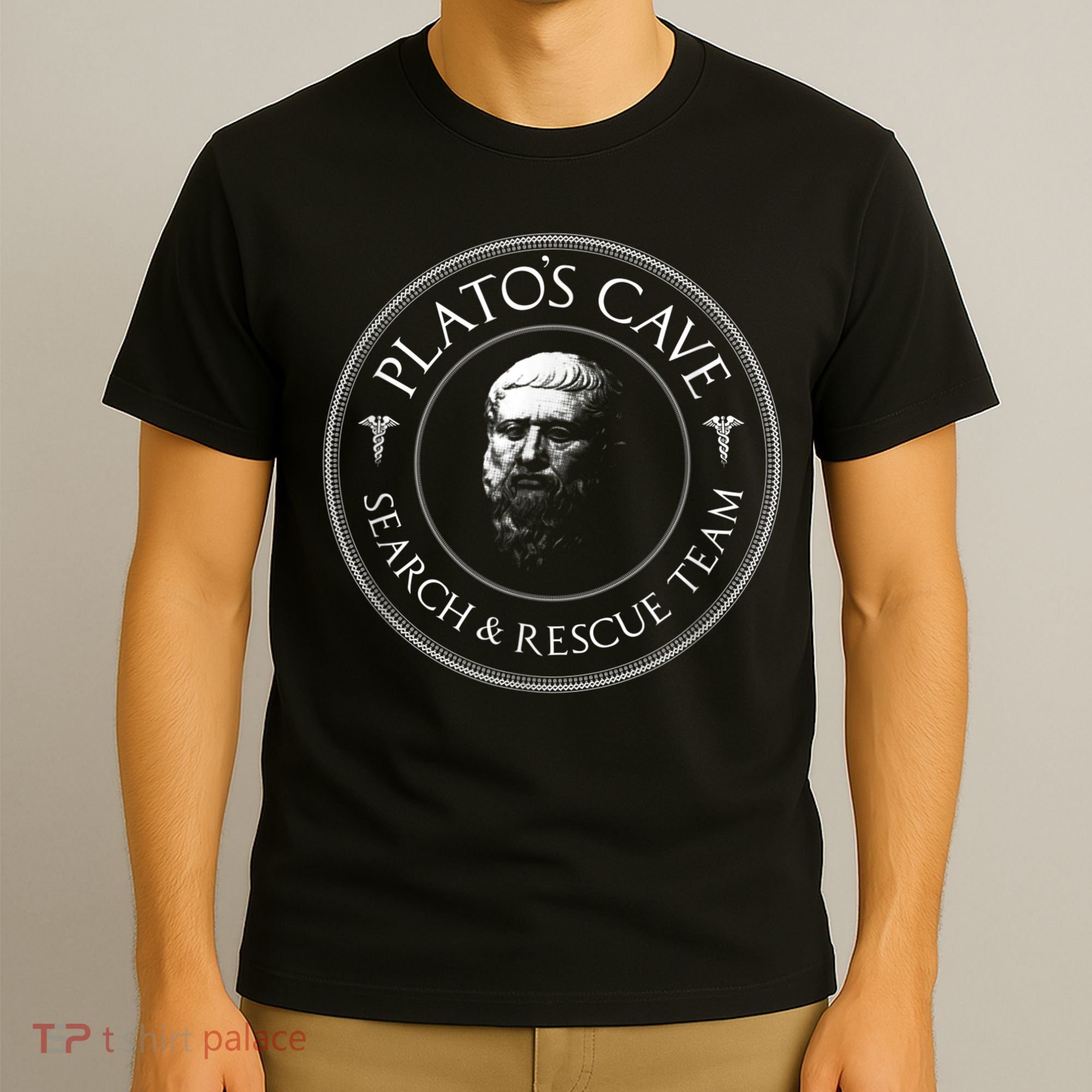 Plato's Cave Search & Rescue Team Philosophy T-Shirt
