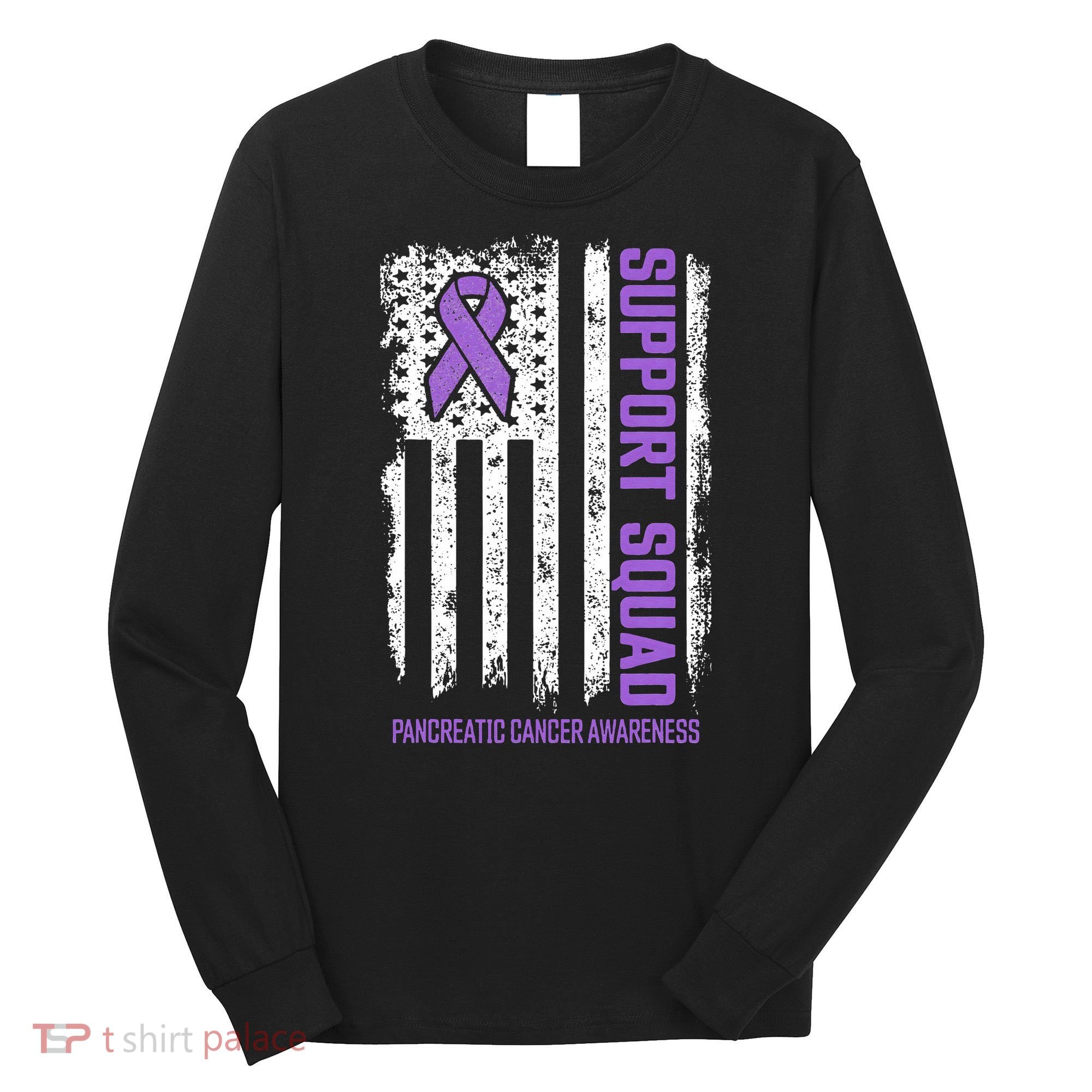 Pancreatic Cancer Support Squad Pancreatic Cancer Awareness Long Sleeve Shirt