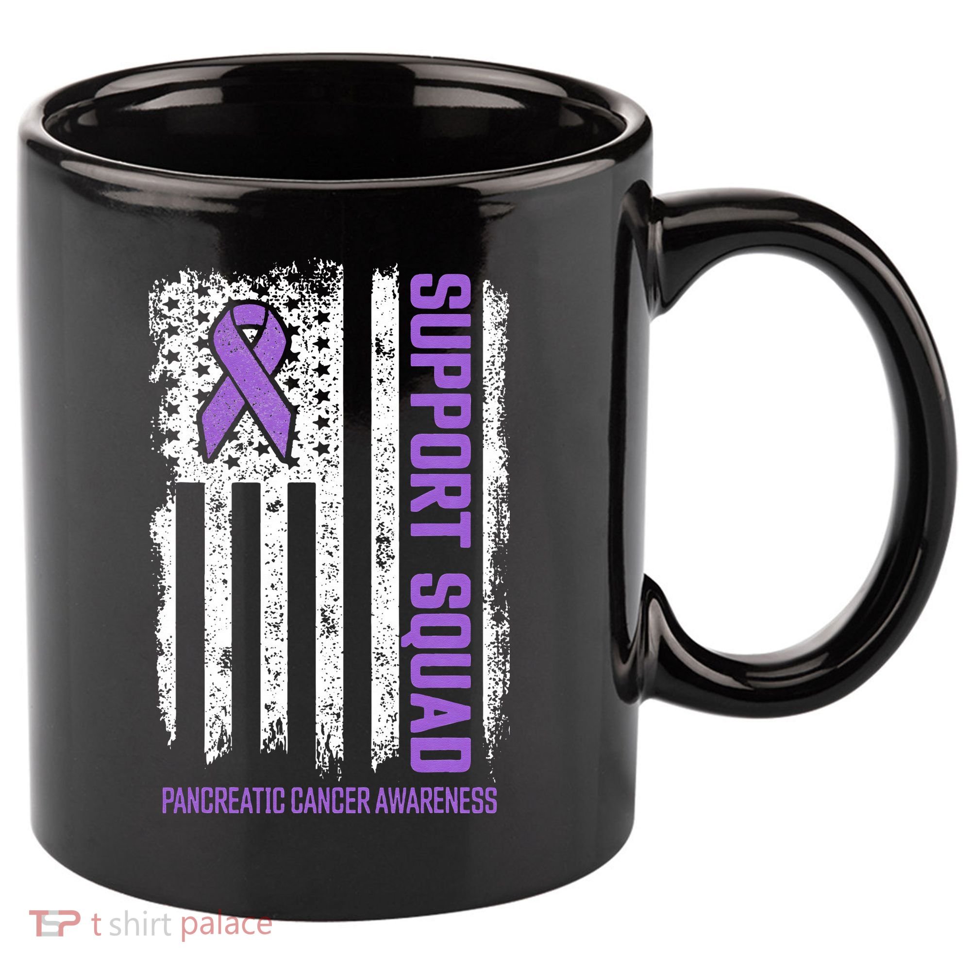 Pancreatic Cancer Support Squad Pancreatic Cancer Awareness 11oz C Handle Ceramic Mug