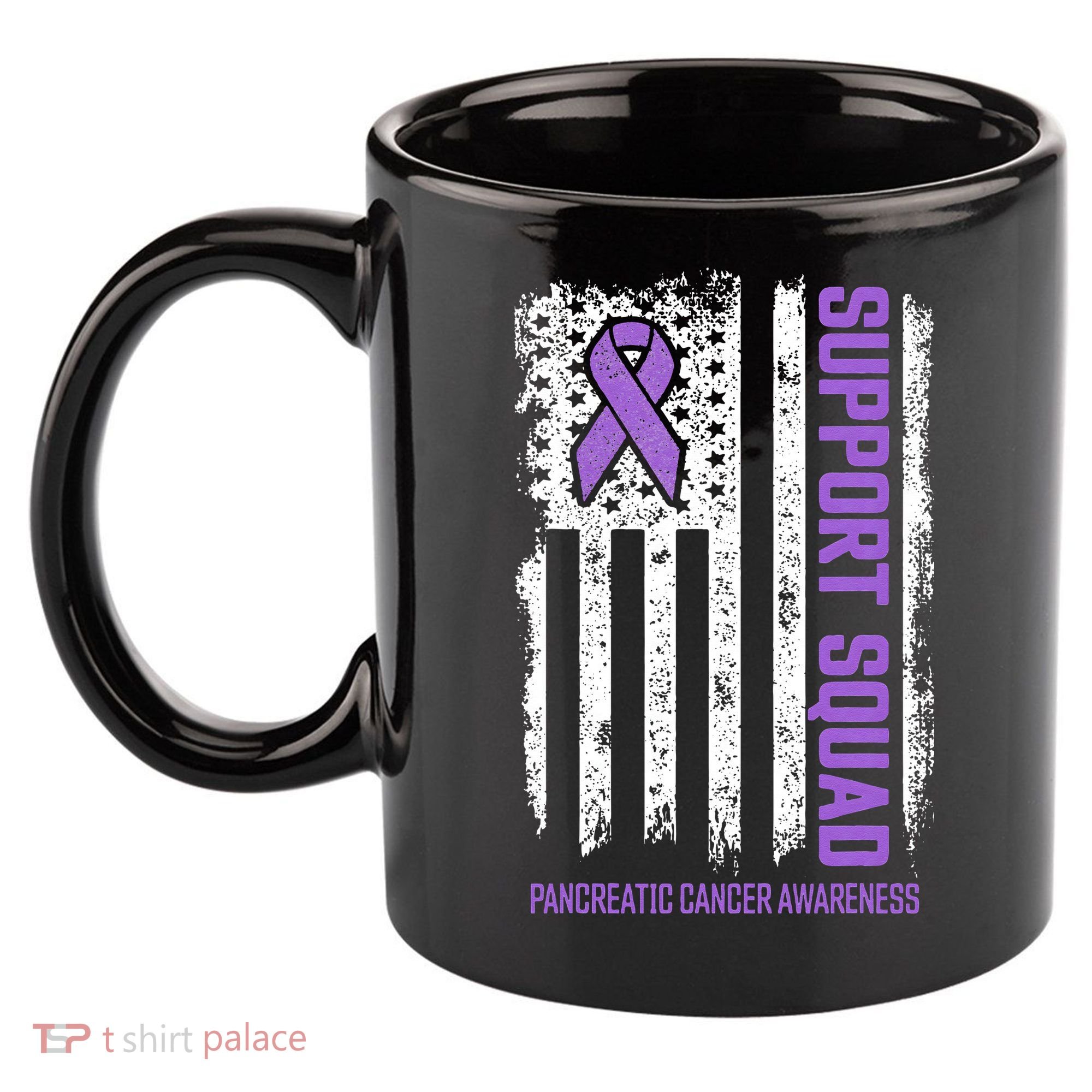 Pancreatic Cancer Support Squad Pancreatic Cancer Awareness 11oz C Handle Ceramic Mug