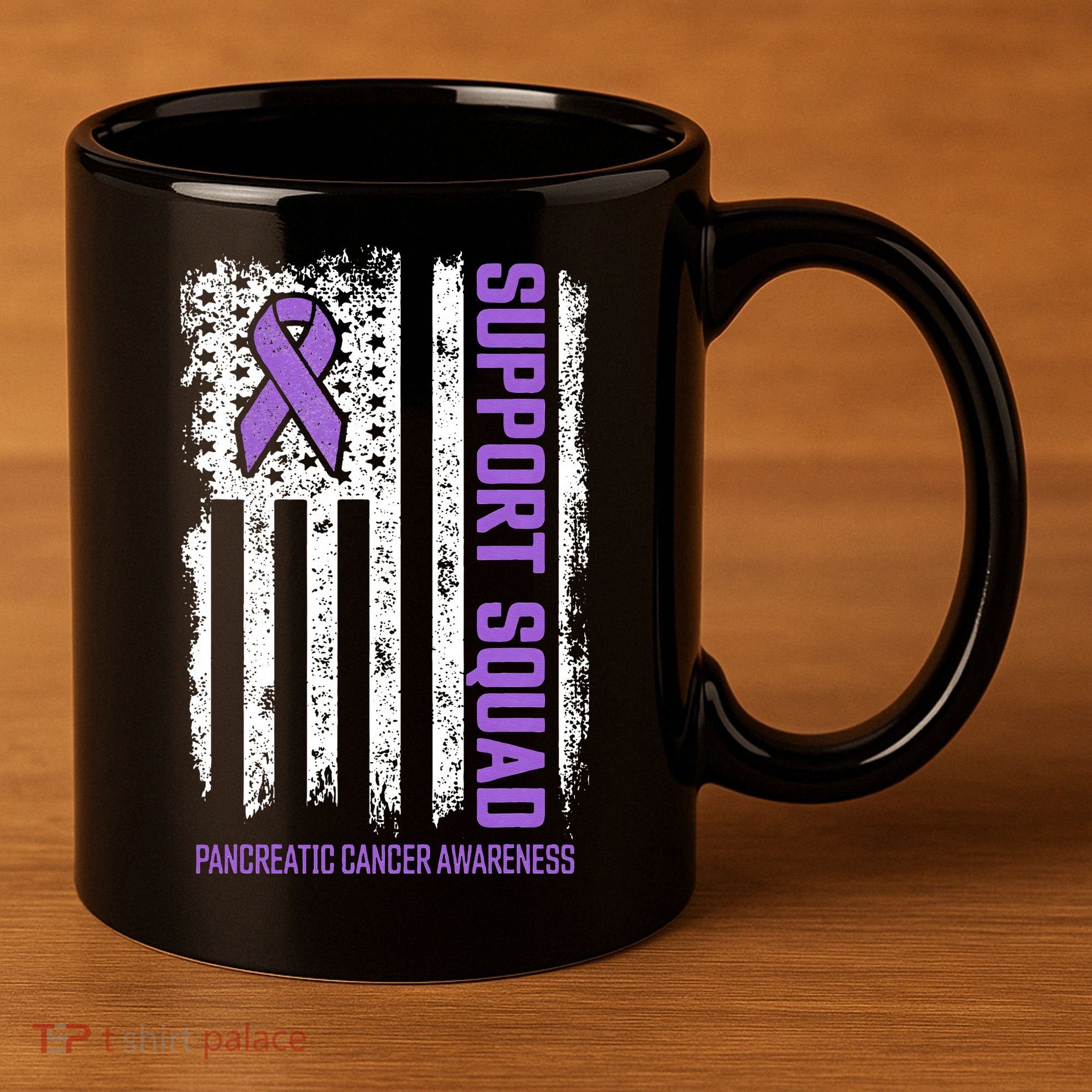 Pancreatic Cancer Support Squad Pancreatic Cancer Awareness 11oz C Handle Ceramic Mug