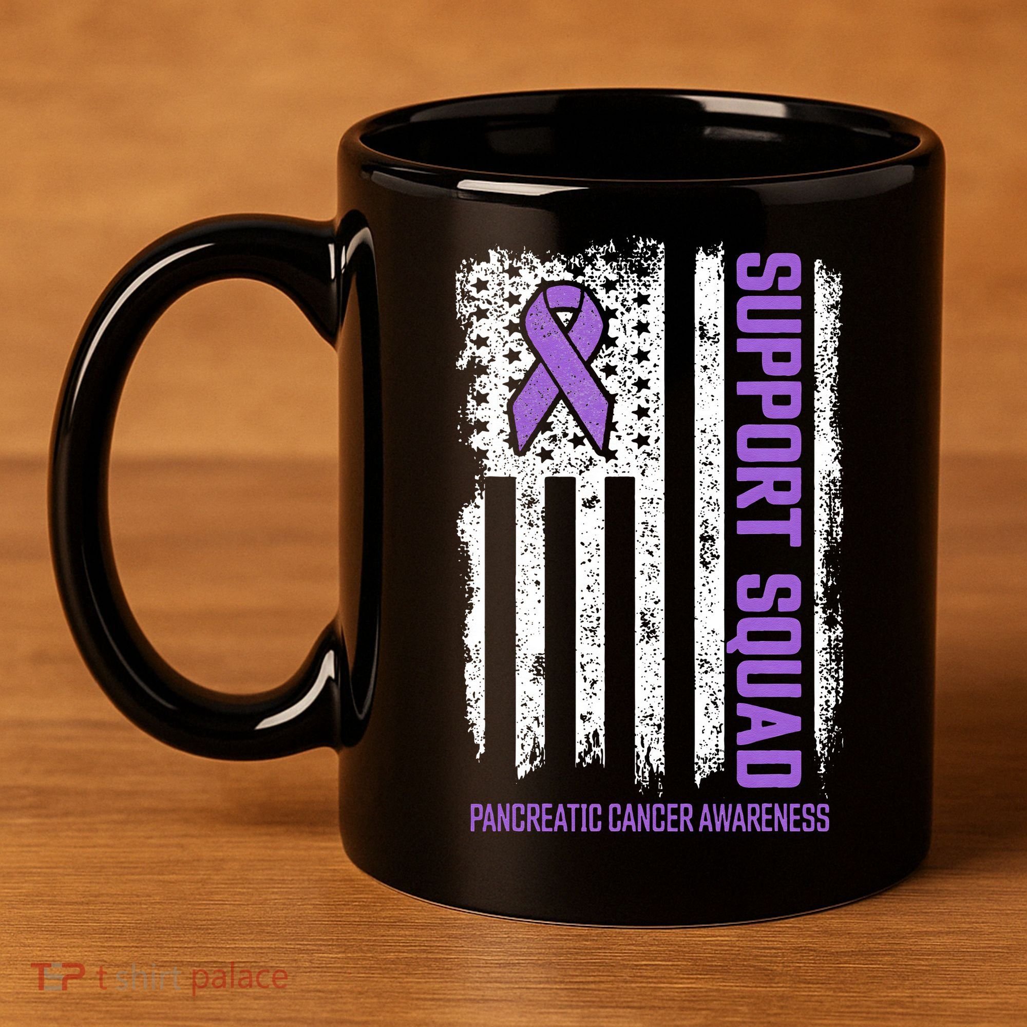 Pancreatic Cancer Support Squad Pancreatic Cancer Awareness 11oz C Handle Ceramic Mug