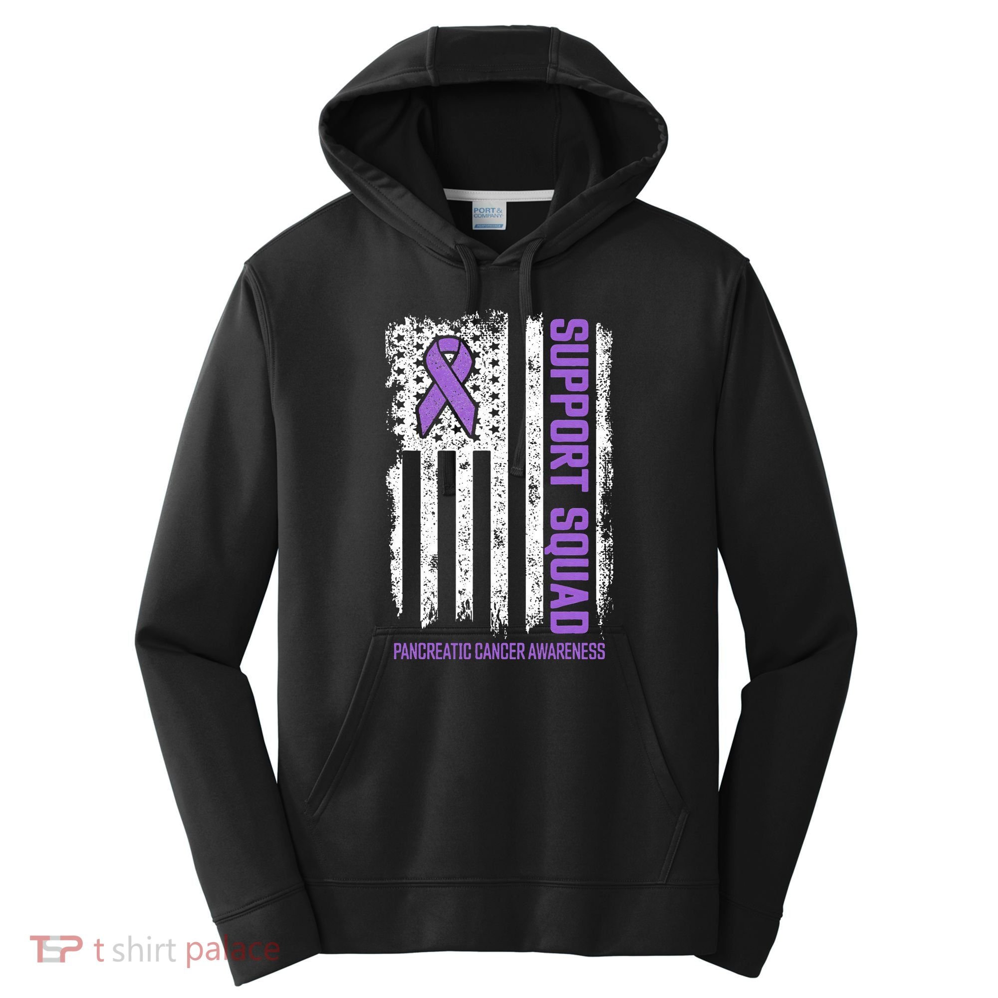 Pancreatic Cancer Support Squad Pancreatic Cancer Awareness Performance Fleece Hoodie
