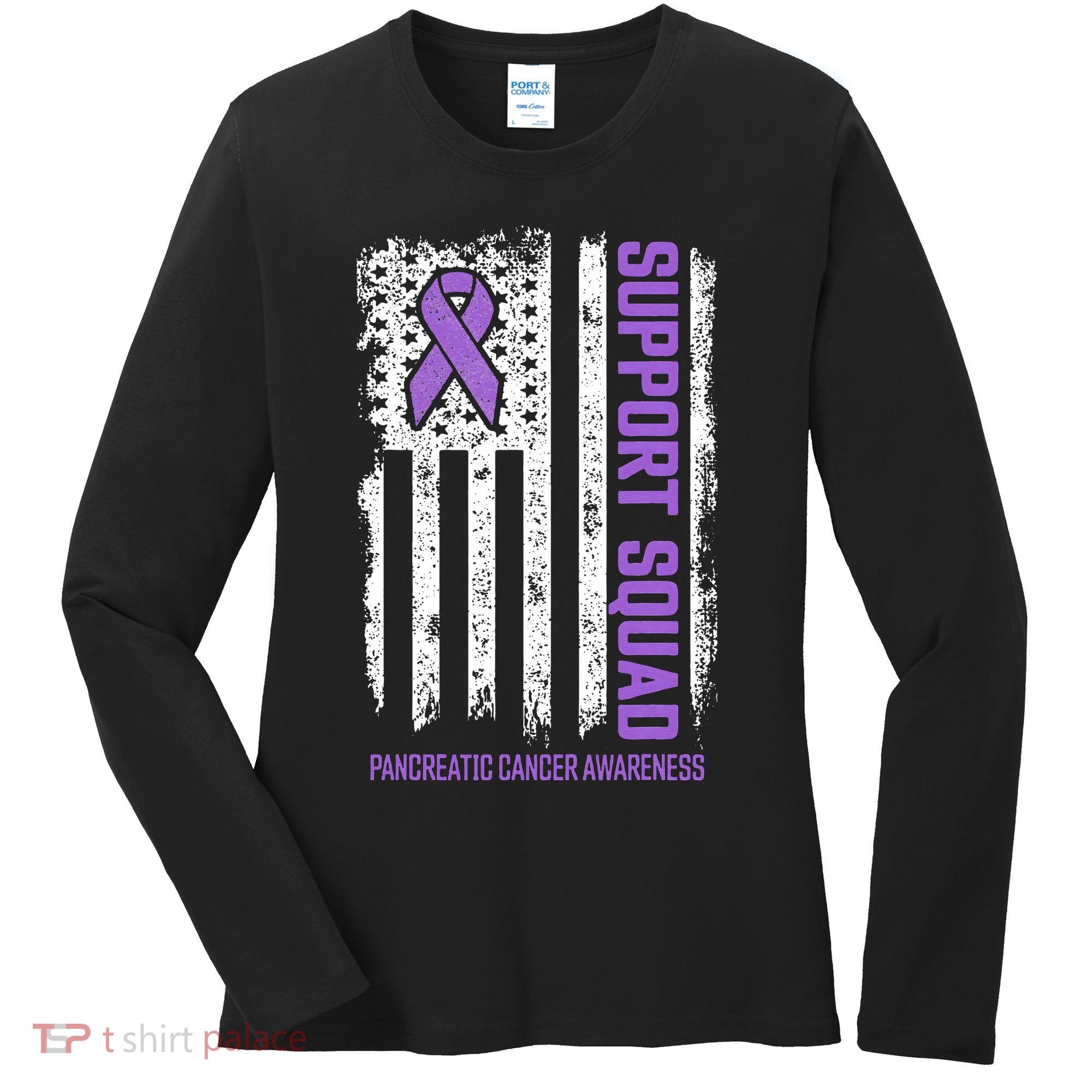 Pancreatic Cancer Support Squad Pancreatic Cancer Awareness Women's Long Sleeve Shirt