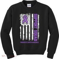 Pancreatic Cancer Support Squad Pancreatic Cancer Awareness Kids Sweatshirt thumb 0