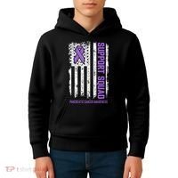 Pancreatic Cancer Support Squad Pancreatic Cancer Awareness Kids Hoodie thumb 4