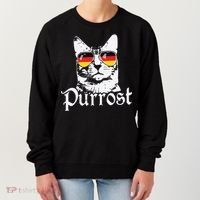 Purrost Cat Sunglasses German Flag Germany Prost Oktoberfest Women's Sweatshirt thumb 0