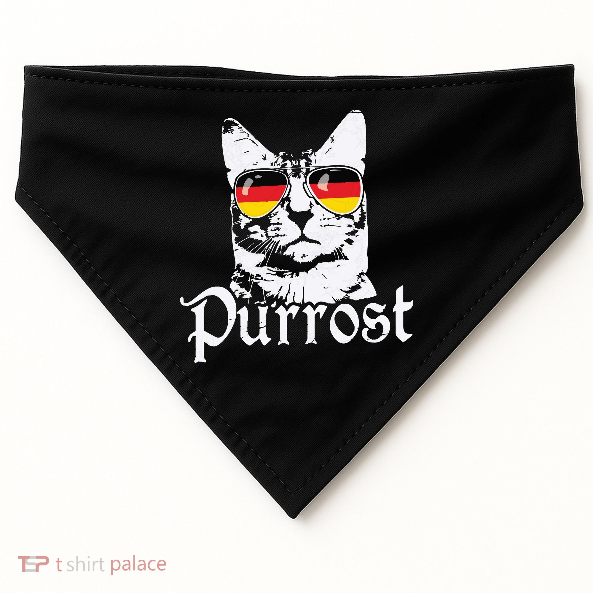 Purrost Cat Sunglasses German Flag Germany Prost Oktoberfest USA-Made Doggie Bandana