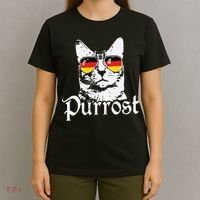 Purrost Cat Sunglasses German Flag Germany Prost Oktoberfest T-Shirt thumb 4