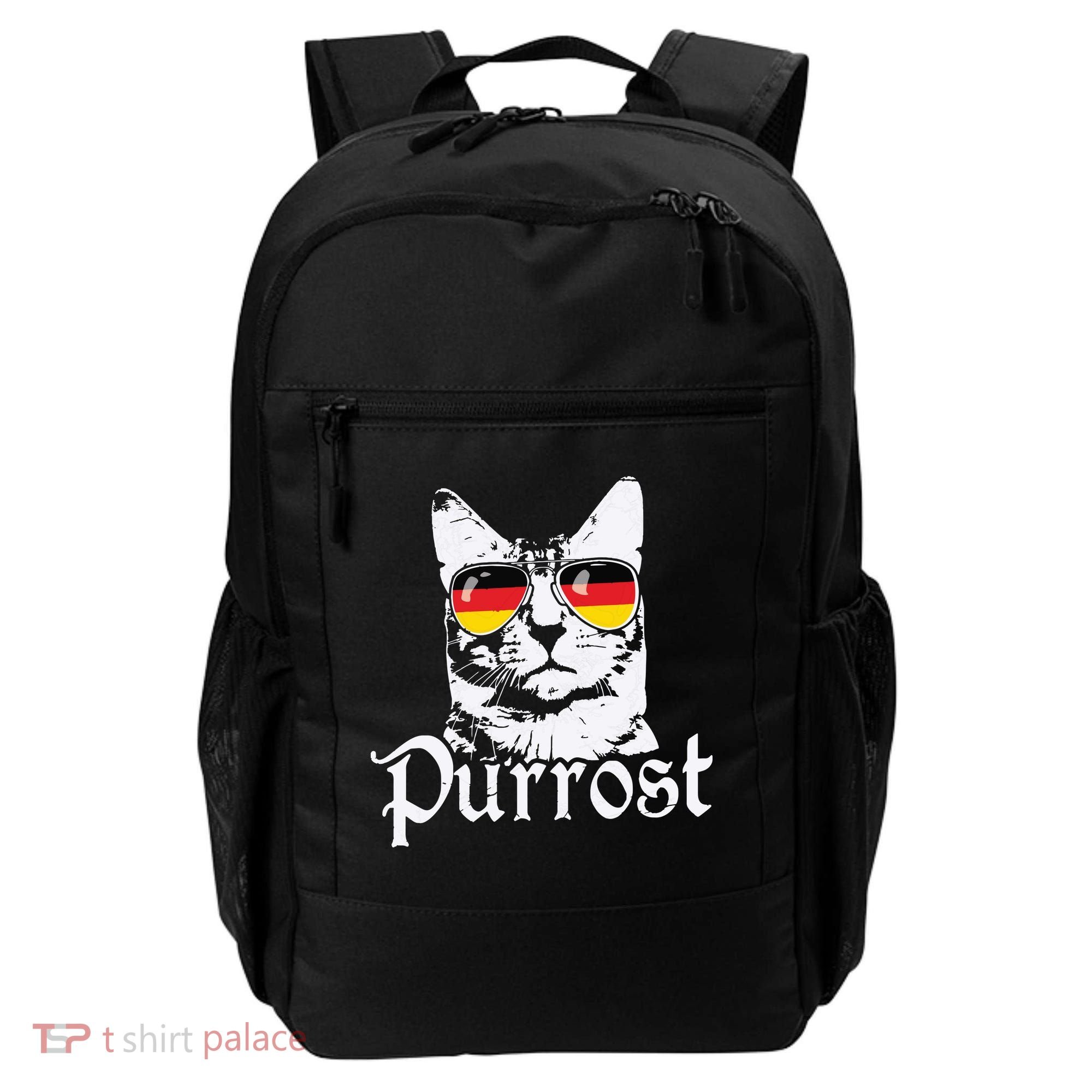 Purrost Cat Sunglasses German Flag Germany Prost Oktoberfest Backpack