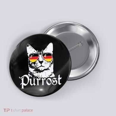 Purrost Cat Sunglasses German Flag Germany Prost Oktoberfest Button