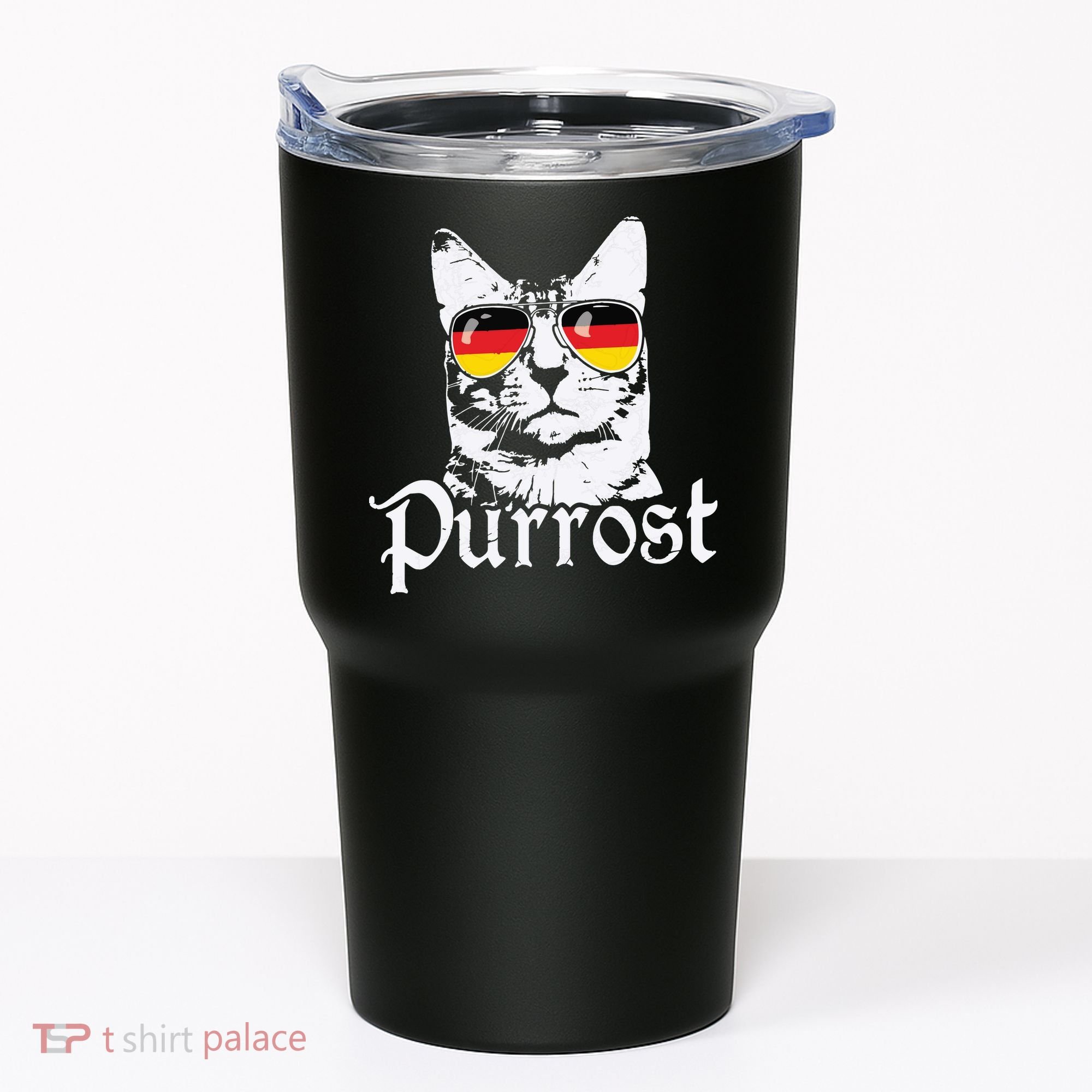 Purrost Cat Sunglasses German Flag Germany Prost Oktoberfest Tumbler