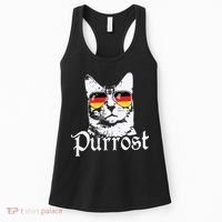 Purrost Cat Sunglasses German Flag Germany Prost Oktoberfest Women's Tank Top thumb 0