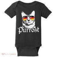 Purrost Cat Sunglasses German Flag Germany Prost Oktoberfest Baby Bodysuit thumb 0